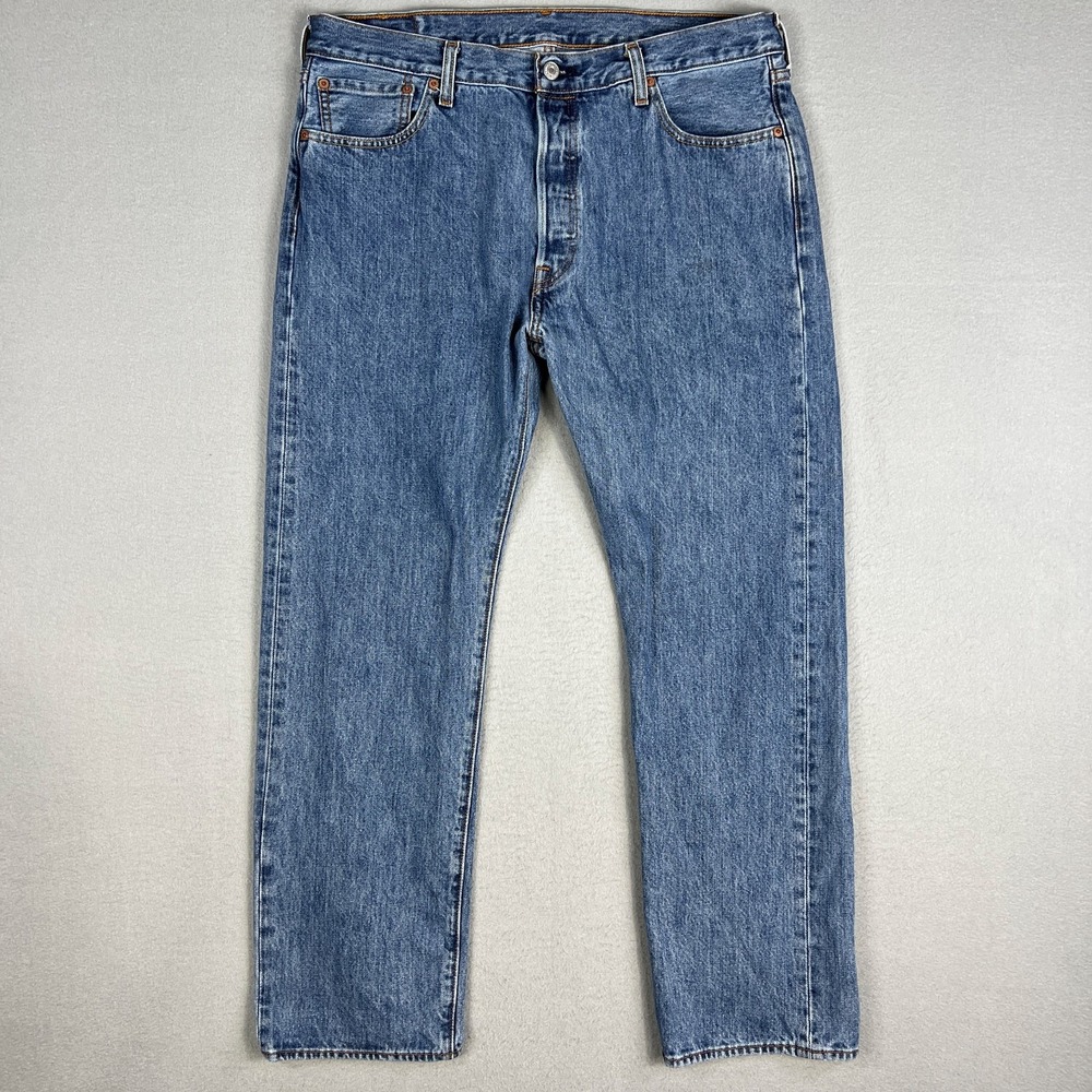Levis 501 Jeans Mens 36x30 (Fit 37x30) Original Fit Straight Leg Blue Denim